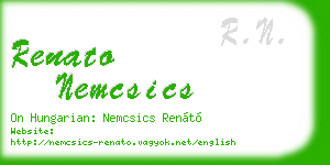 renato nemcsics business card
