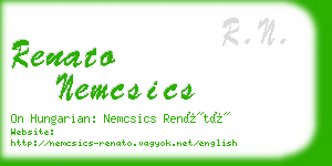 renato nemcsics business card